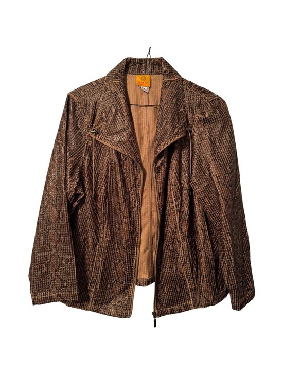 Ruby Rd. Jackets & Blazers - Ruby Rd. Womens Snake Print Zip-Up Jacket Size 18W 100% Polyester Jacket